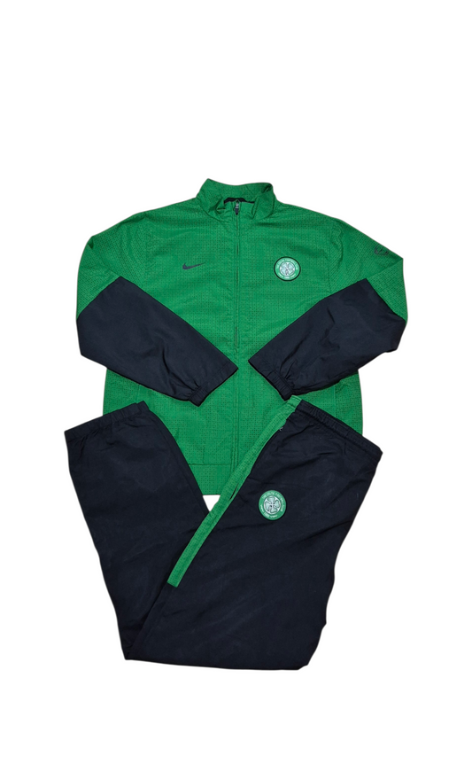 Nike Boston Celtics Vintage Trainingsanzug Tracksuit 2000er Y2k Schwarz/Grün