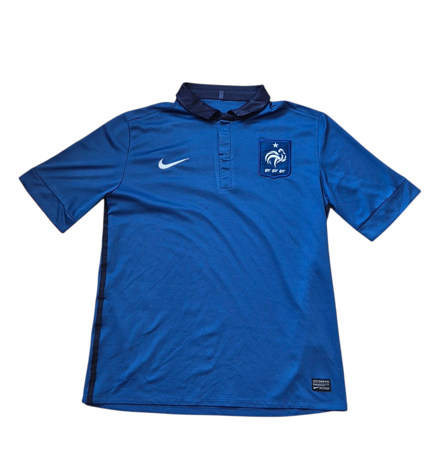 Nike X Frankreich FFF Poloshirt vintage Blau