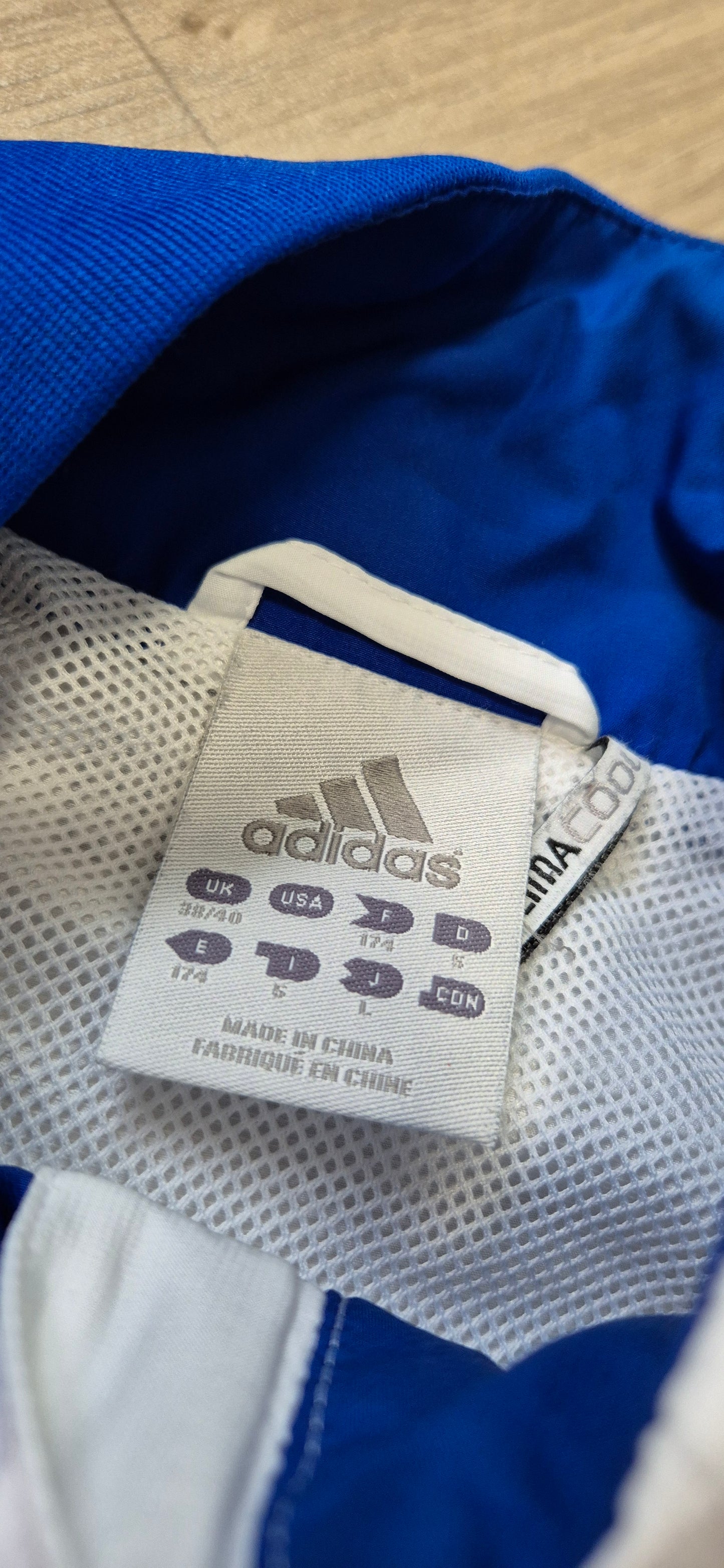 Adidas Real Madrid Vintage Trainingsanzug y2k 2000er Weiss/Blau/Schwarz