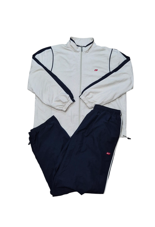 Nike Vintage Trainingsanzug Tracksuit 2000er Y2k Weiss/Blau
