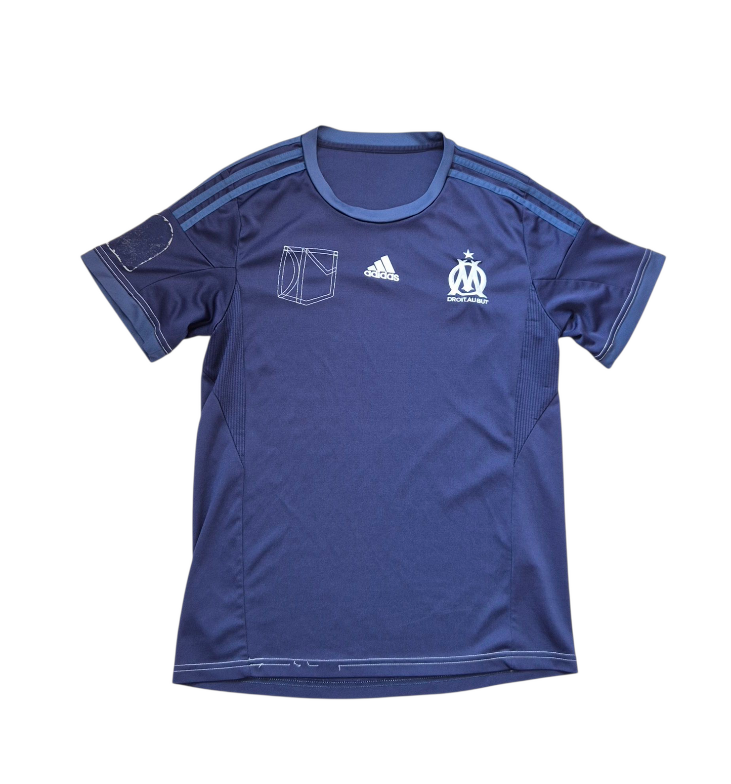 Adidas X Marseille Tshirt Blau Jeans Style