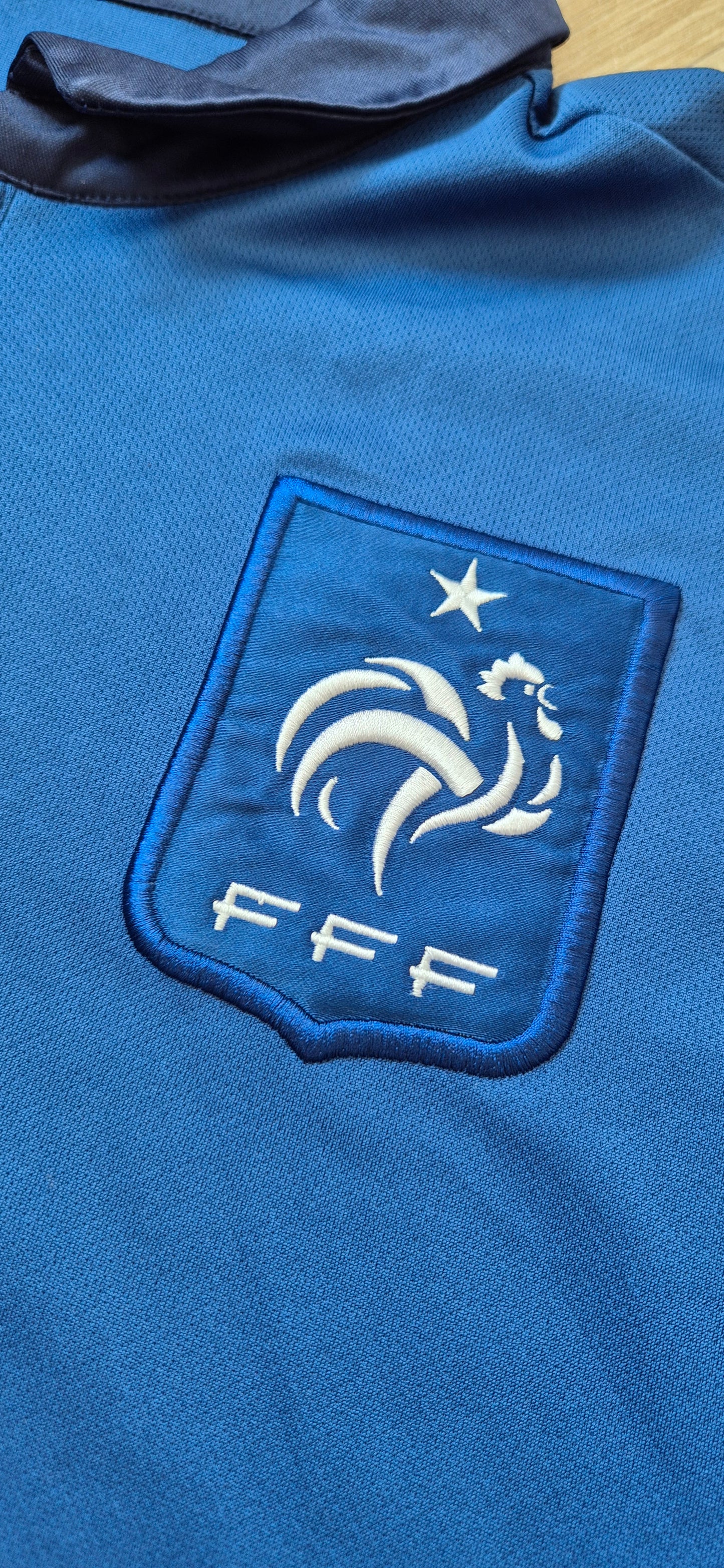 Nike X Frankreich FFF Poloshirt vintage Blau