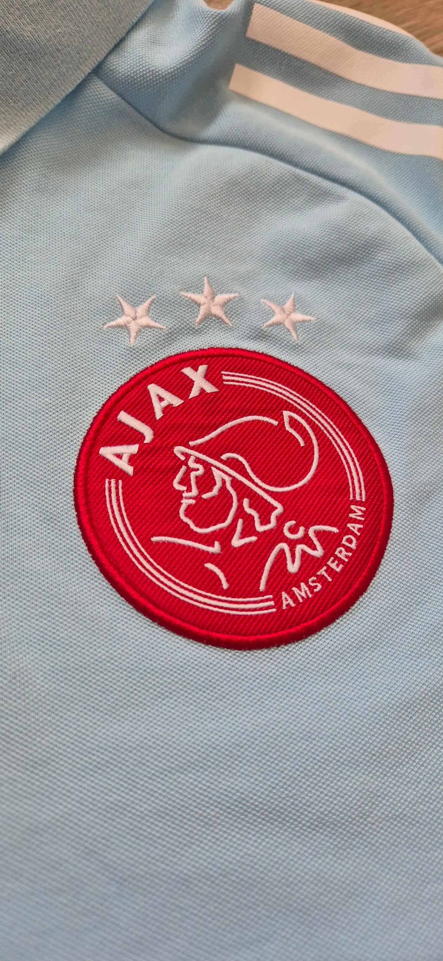 Adidas X Ajax Amsterdam Poloshirt Babyblau 2020