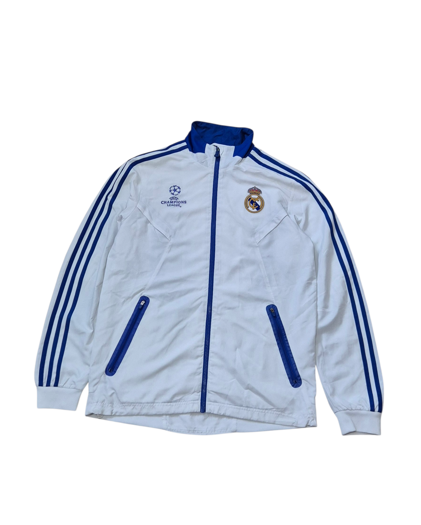 Adidas Real Madrid Vintage Trainingsanzug y2k 2000er Weiss/Blau/Schwarz
